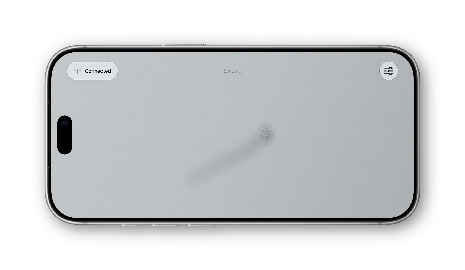 Duo Trackpad Matte Aluminum material on iPhone