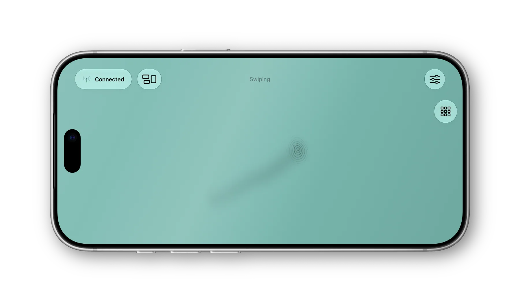 Duo Trackpad Satin Plastic material on iPhone