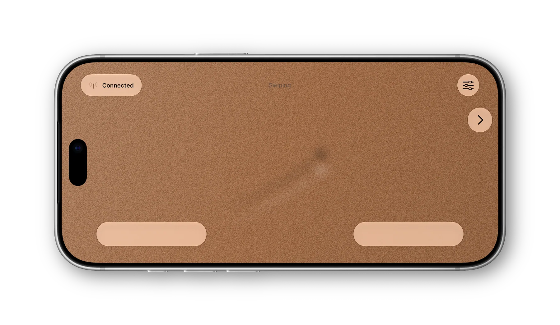 Duo Trackpad Leather material on iPhone