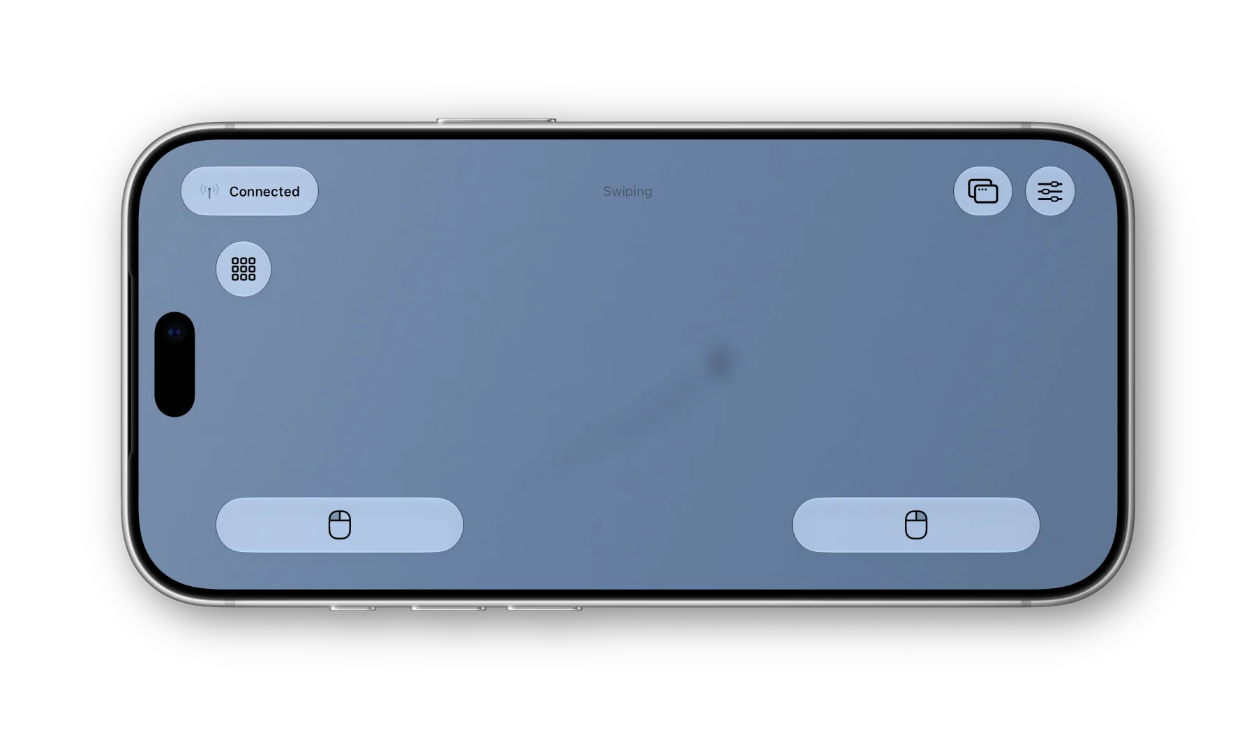 Duo Trackpad Silicone material on iPhone