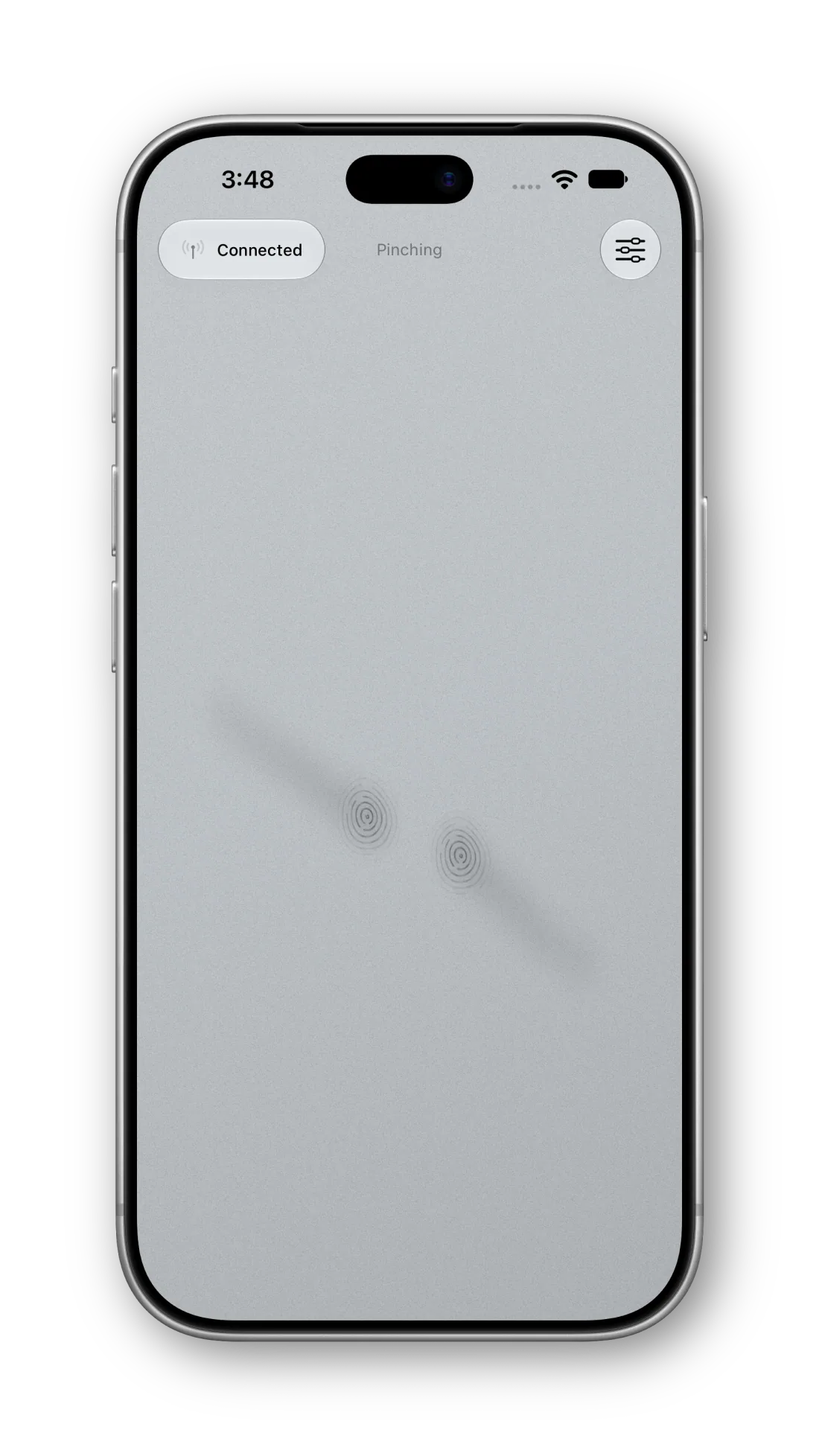 Duo Trackpad showing pinch to zoom on iPhone